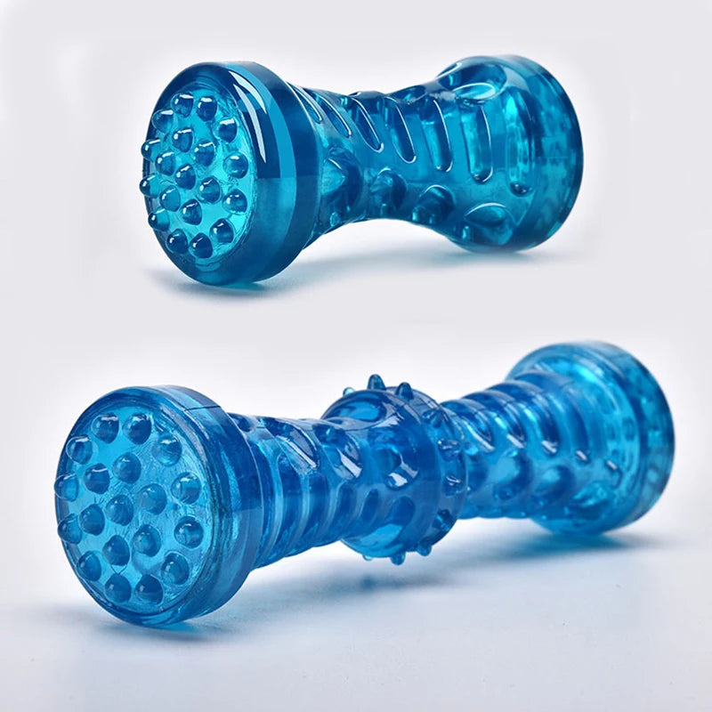 Rubber Dog Toys for Dog Chewing Bite Resistant Squeaky Training Playing Toy Interactive Dog Toys for Large Dogs Teeth Cleaning