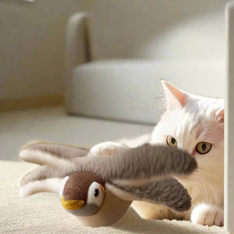 Electric Bird with Cat Teaser Pole