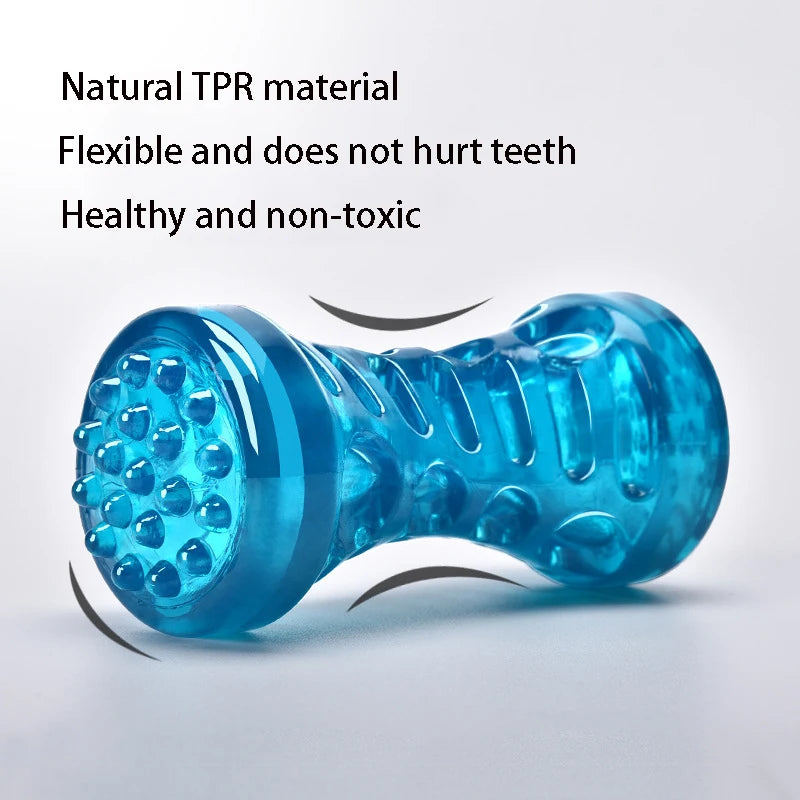 Rubber Dog Toys for Dog Chewing Bite Resistant Squeaky Training Playing Toy Interactive Dog Toys for Large Dogs Teeth Cleaning