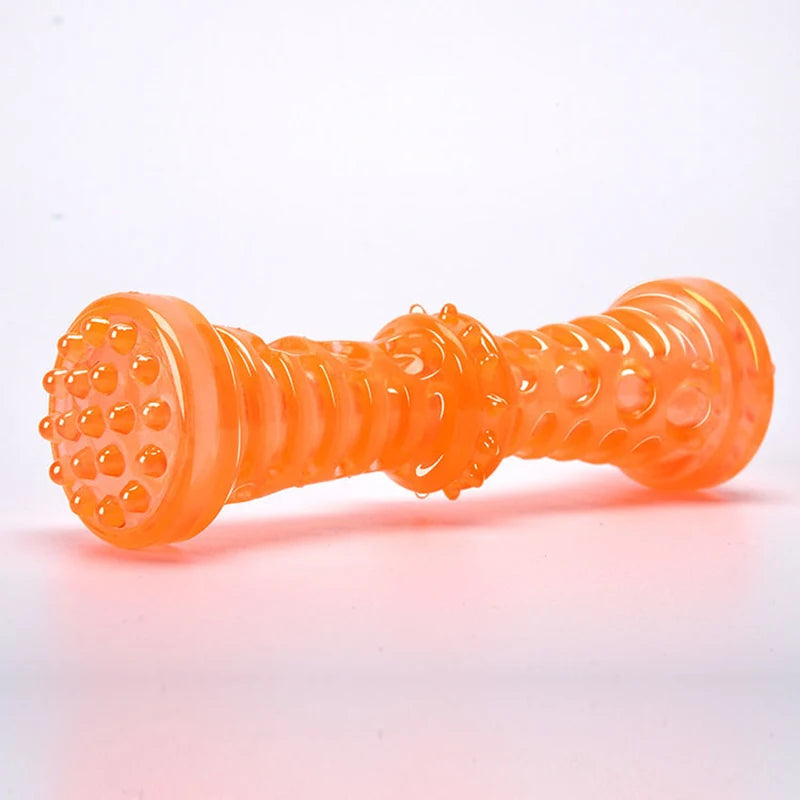 Rubber Dog Toys for Dog Chewing Bite Resistant Squeaky Training Playing Toy Interactive Dog Toys for Large Dogs Teeth Cleaning