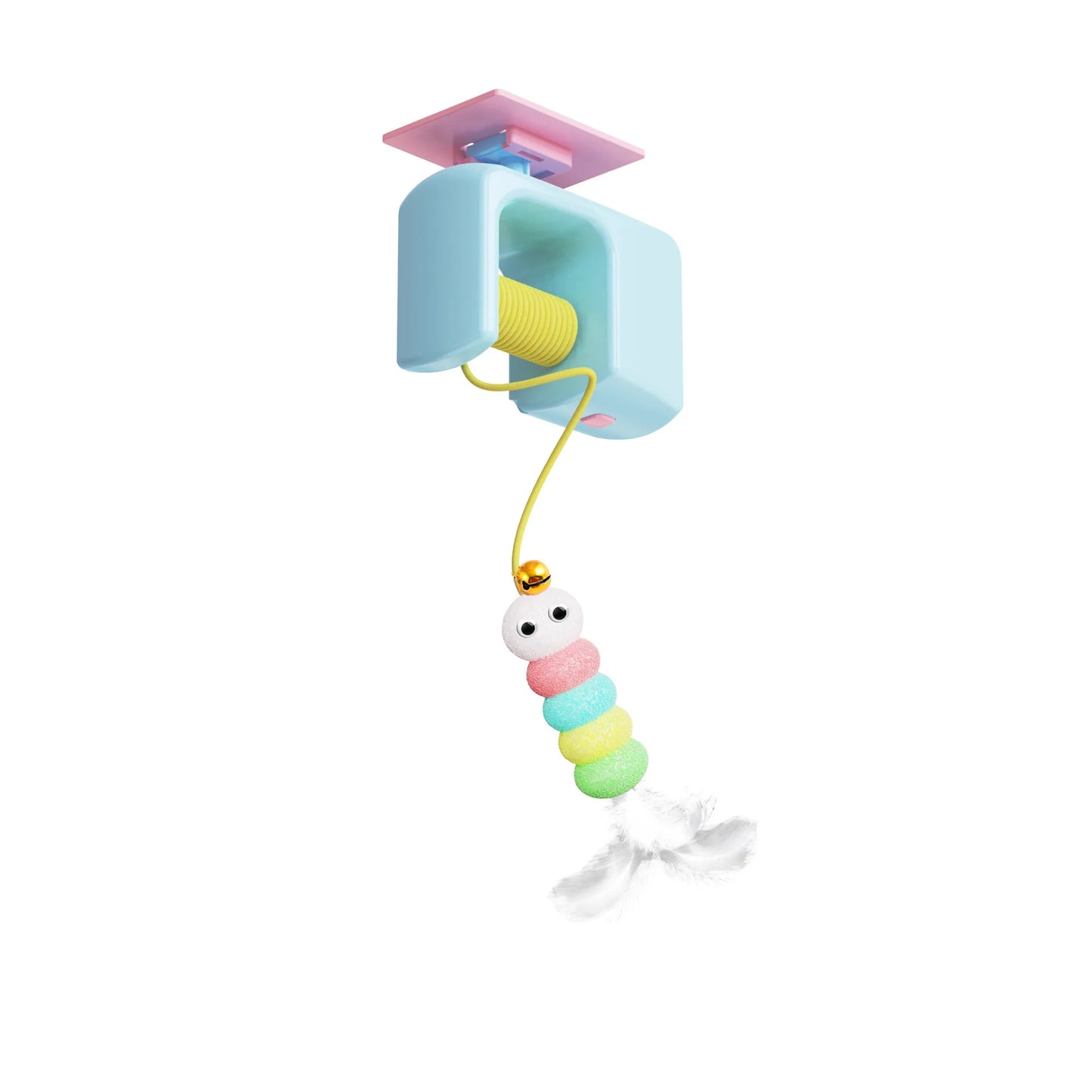 Interactive cat toys for indoor cats hanging automatic caterpillar and flying bird suitable for self-playing pet chasing toys