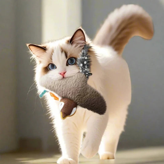 Electric Bird with Cat Teaser Pole